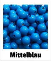 Holzperlen 14mm mittelblau